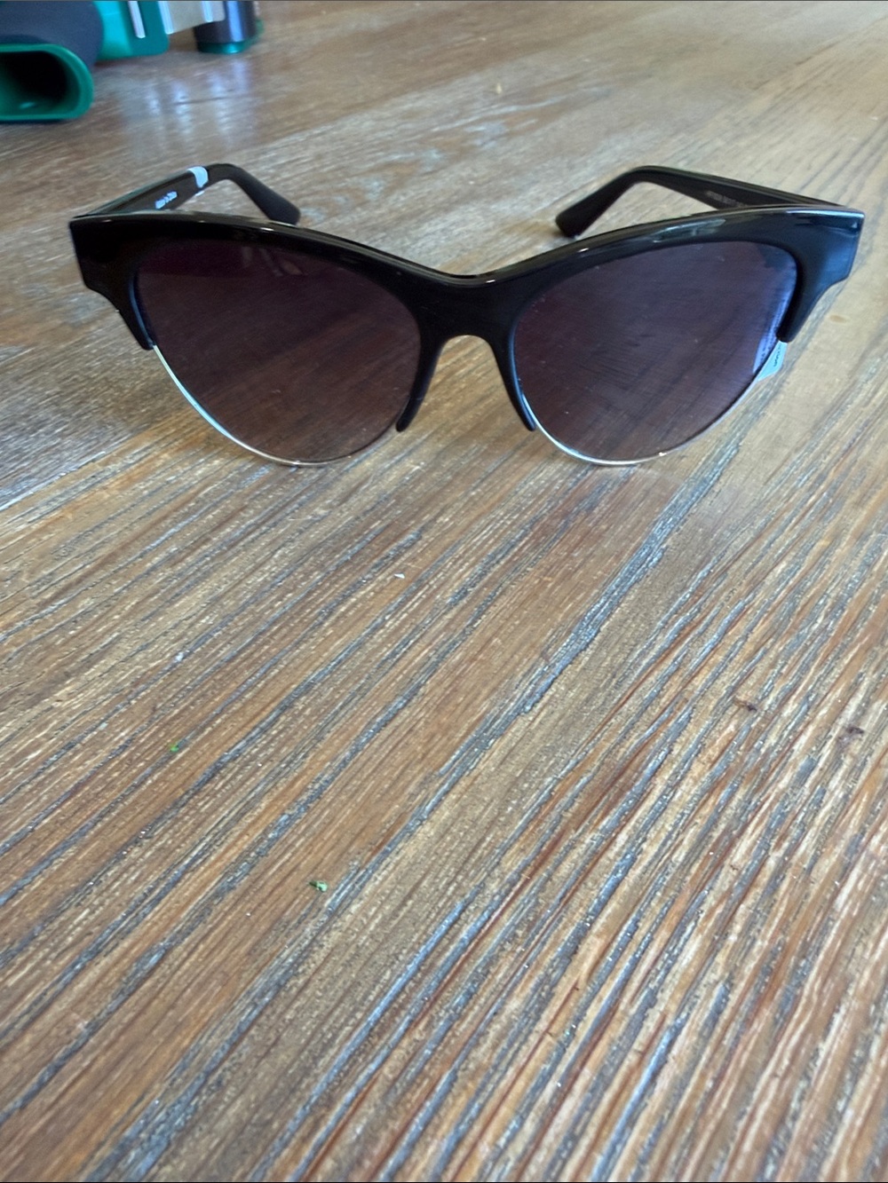Anthropologie Black Cat-Eye Sunglasses